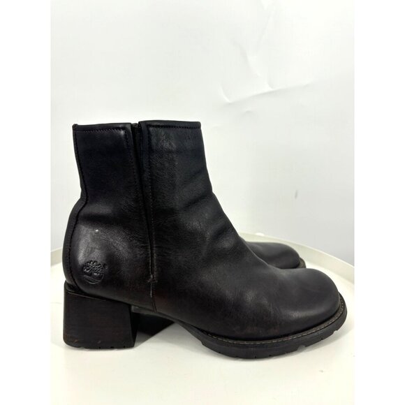 NWOB Vintage Timberland Leather Booties in Dark Brown 10M - Picture 1 of 6